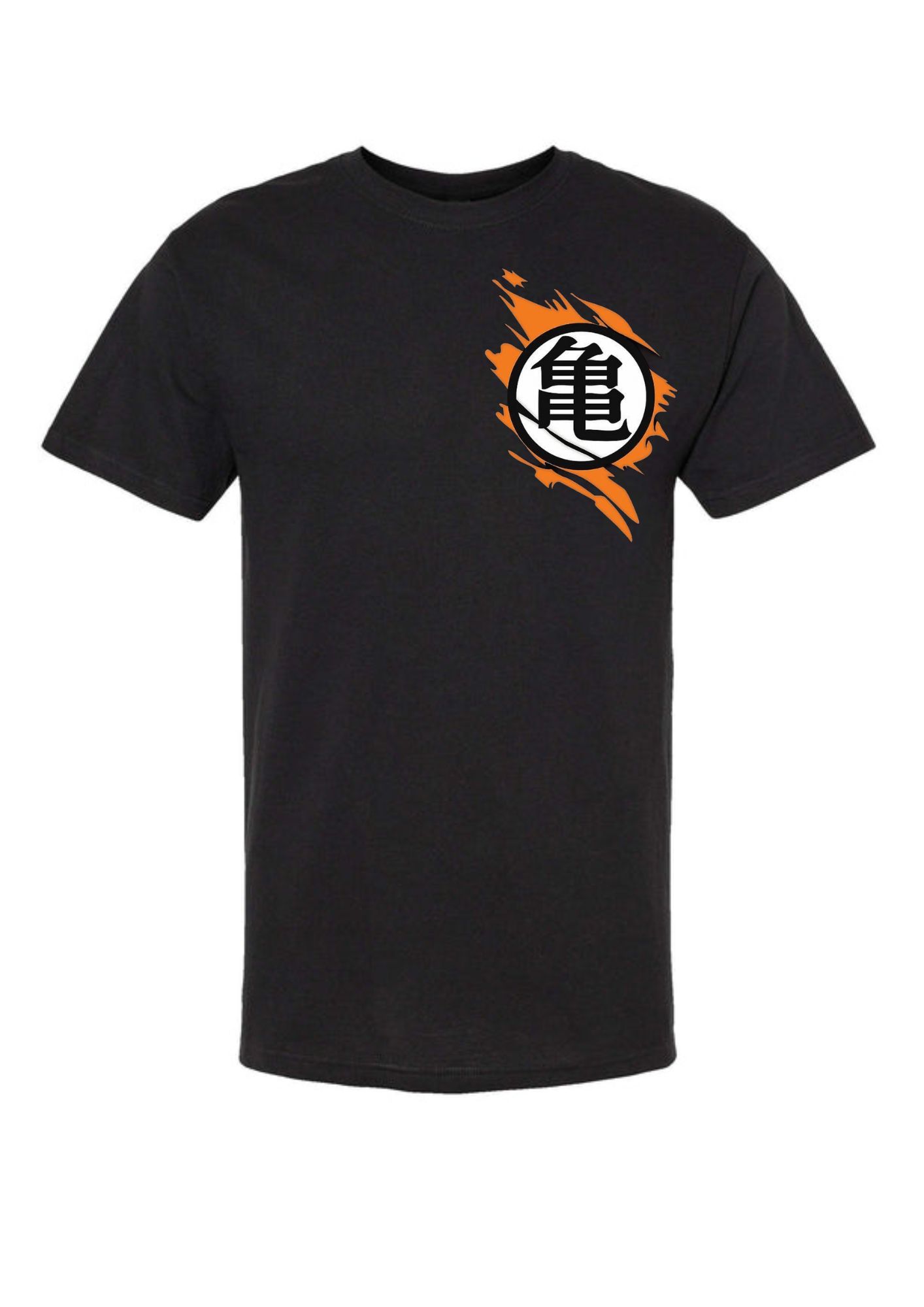 camiseta negra muestra el símbolo de la bola de dragón de Dragon Ball