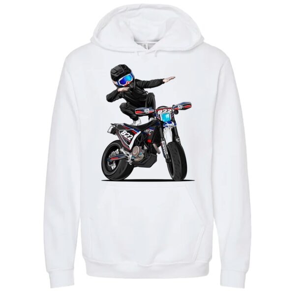 Camisa blanca motocicleta