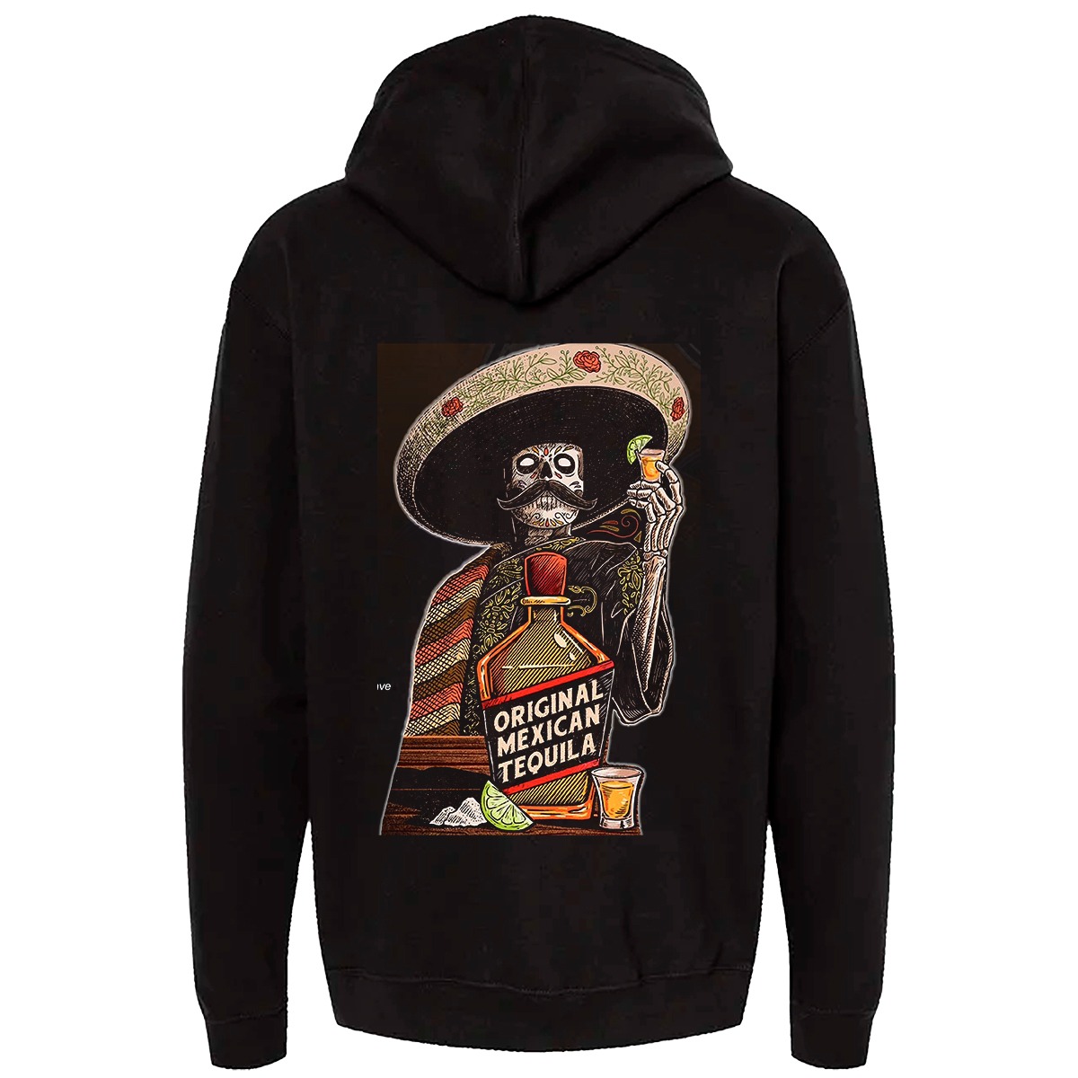 Sudadera Unisex “Original Mexican Tequila” esqueleto Arte Loca