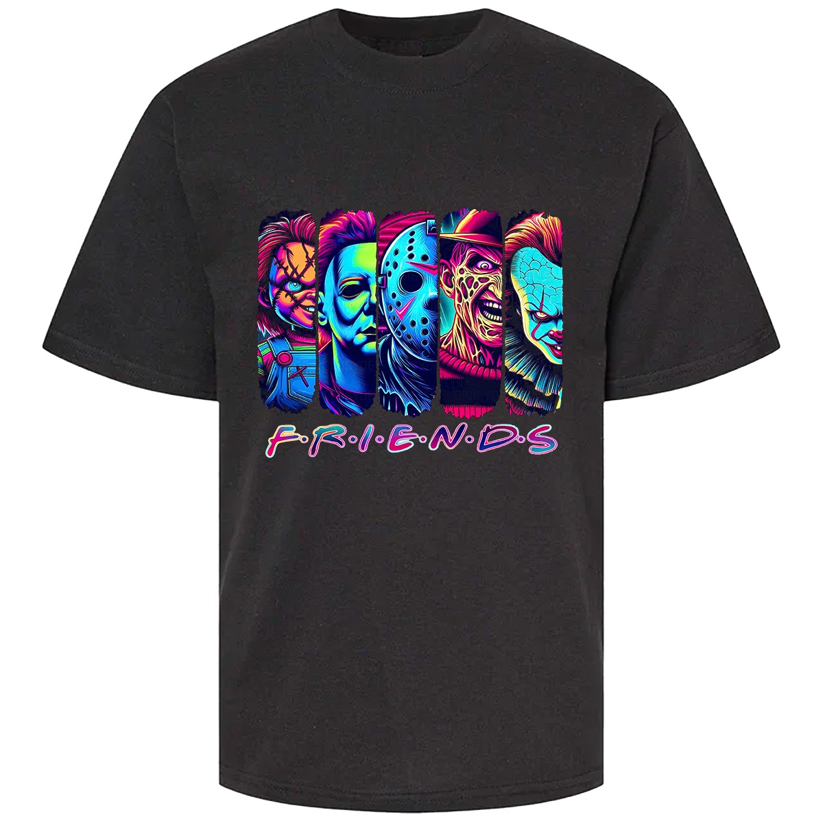 Camiseta Unisex “Friends” cine de terror Halloween Arte Loca