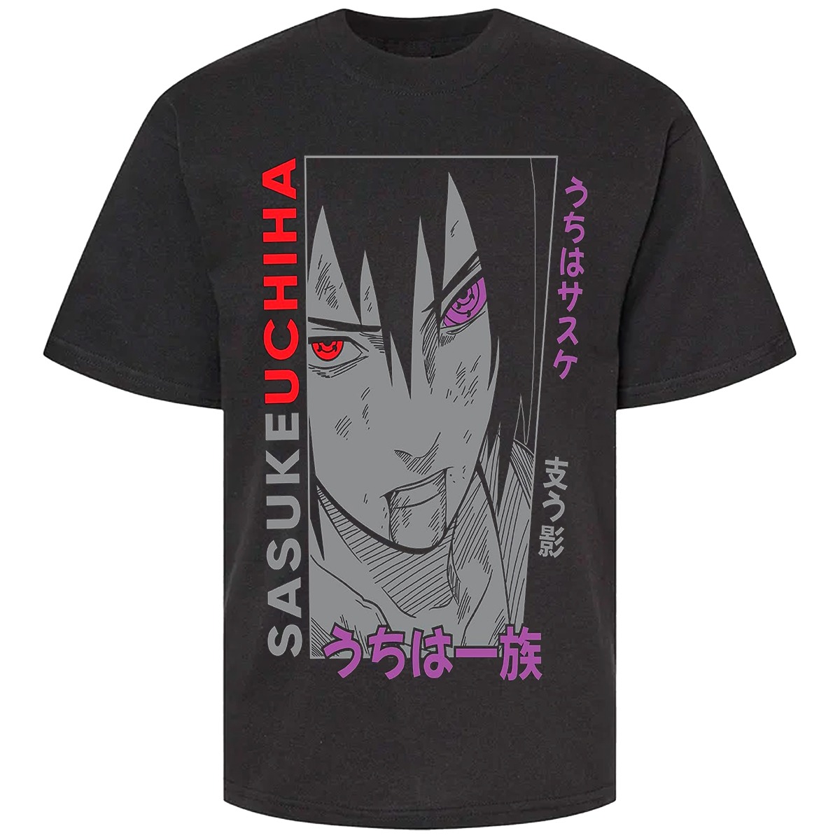 Camiseta Unisex de Anime de Anime Naruto – Sasuke Uchiha Arte Loca