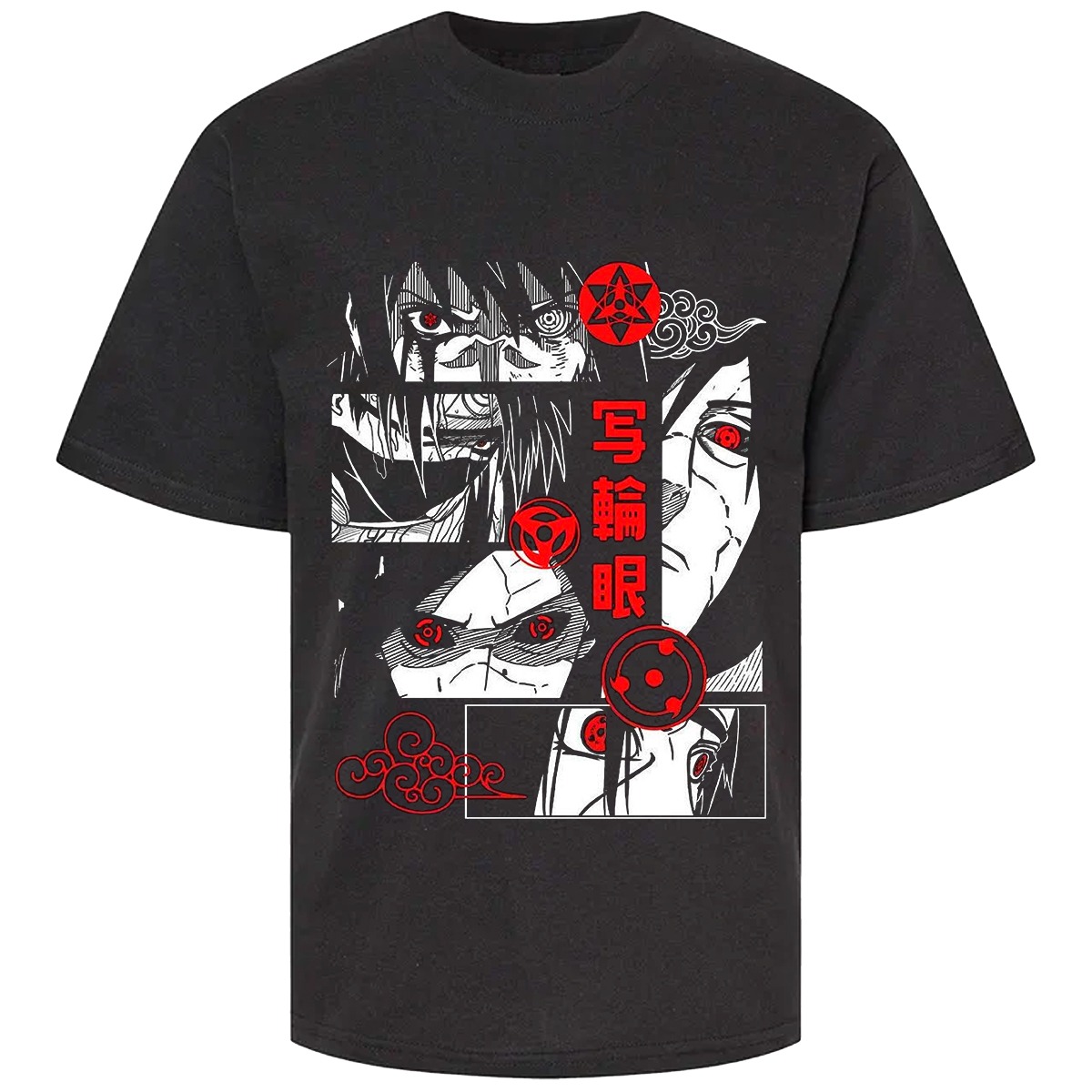 Camiseta Unisex de Anime Naruto con Diseño de Itachi Uchiha y Sharingan Arte Loca